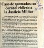 Caso quemados: un coronel chileno a la Justicia Militar 